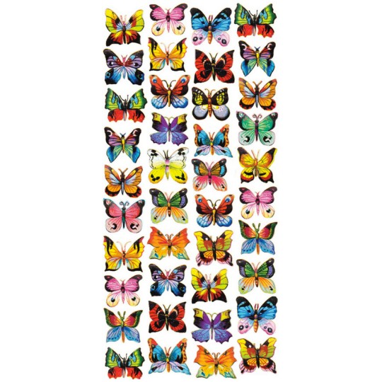 1 Sheet of Stickers Mixed Painted Butterfly